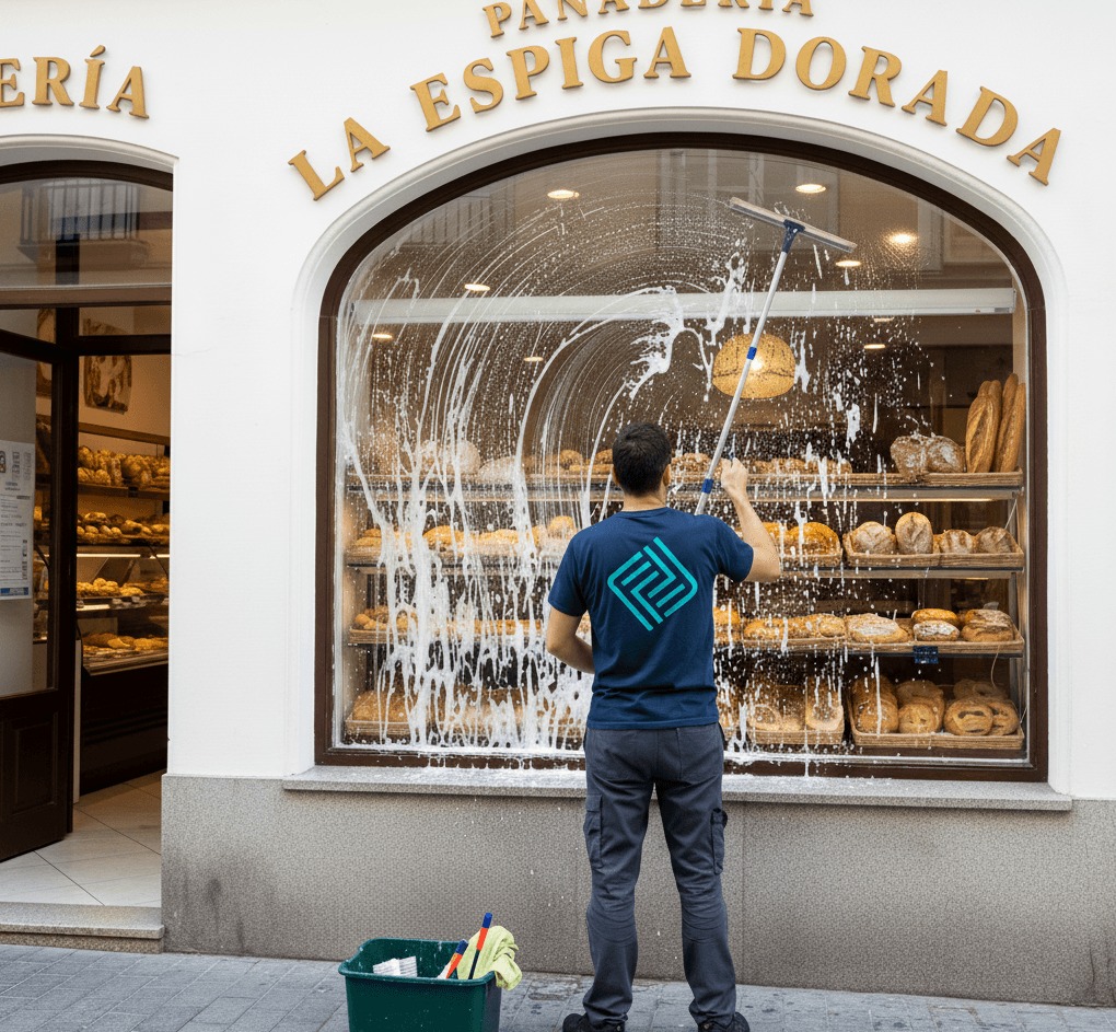 Profesional de limpieza de cristales profesional